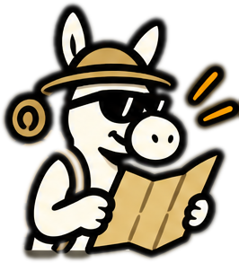 Donkey explorador com mapa